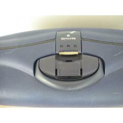 Samsonite valise rigide bleue, très bon état