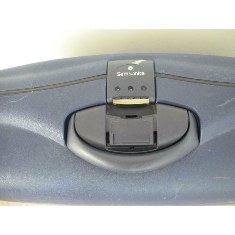 Samsonite valise rigide bleue, très bon état