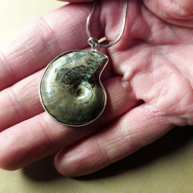 Collier ammonite en argent 925