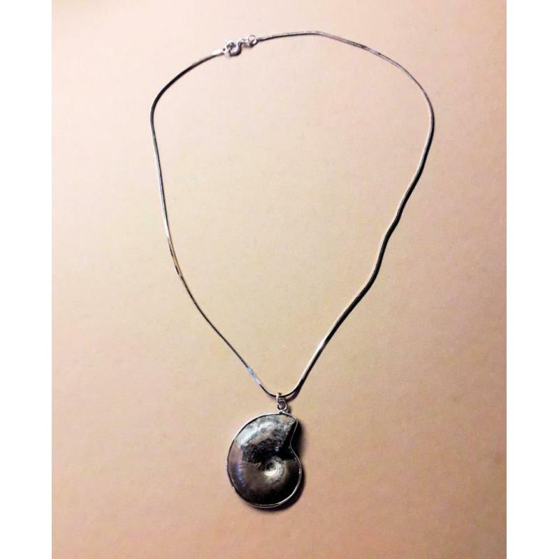 Collier ammonite en argent 925