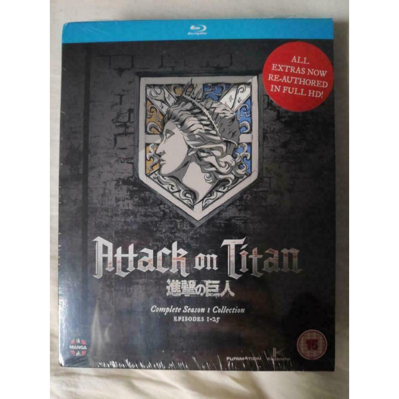 Attack on Titan Seizoen 1 anime manga blu-ray (NIEUW)