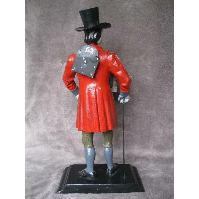 Vintage klokkenventer met klokje op buik