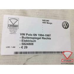 VW Polo 6N 1994-1997 Buitenspiegel Spiegel Rechts Elekt. Nie