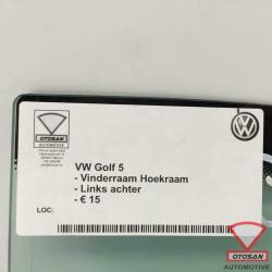 VW Golf 5 Vlinderraam Raam Ruit Hoekraam Links Achter