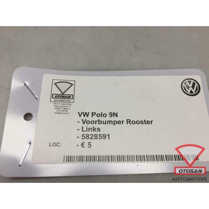VW Polo 9N Voorbumper Rooster Links Nieuw! 5828591