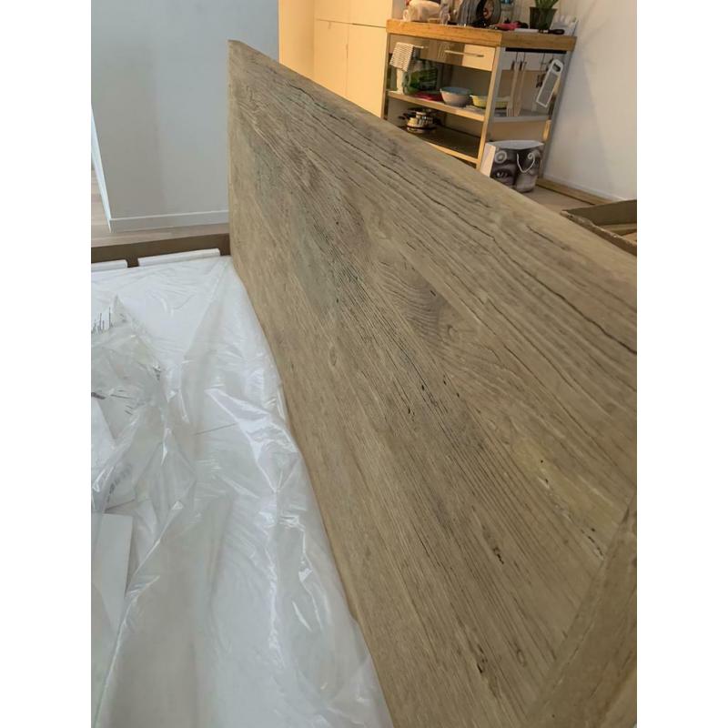 Plateau de table en bois d'orme massif recyclé