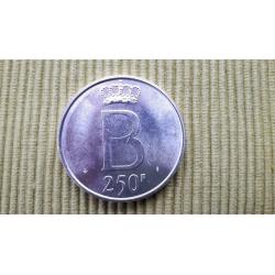 250 F Baudouin Roi des Belges 1951-17 juillet 1976 argent