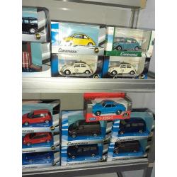 21 x vw volkswagen 1/43 golf polo kever nieuw in doos