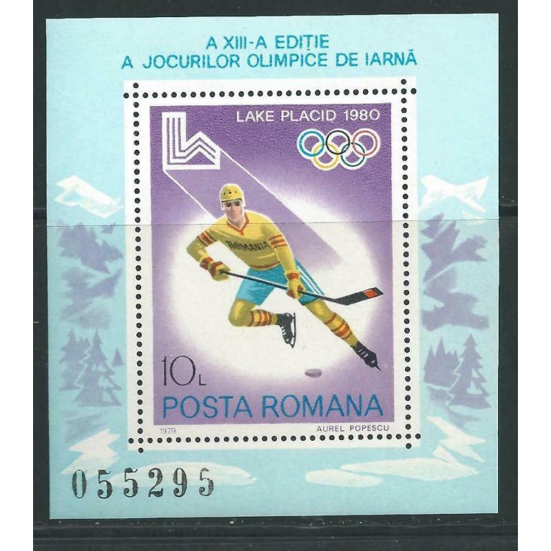 Roumanie Jeux Olympiques Lake Placid 1980 Neufs** BF140