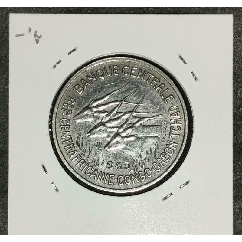Equatorial Africa : 50 Francs 1963 Congo-Gabon-Tsjaad. KM 3