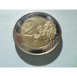 Pièce 2 euro commémorative 2016 France usagée Mitterand.