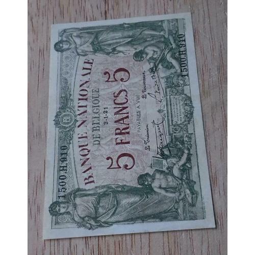 5 Francs 1921 Prachtig +++