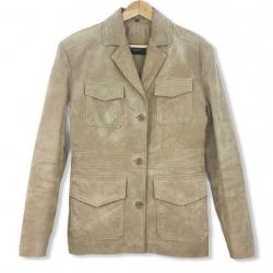Veste femme courtly femme 100% cuir taille 42 L Large beige