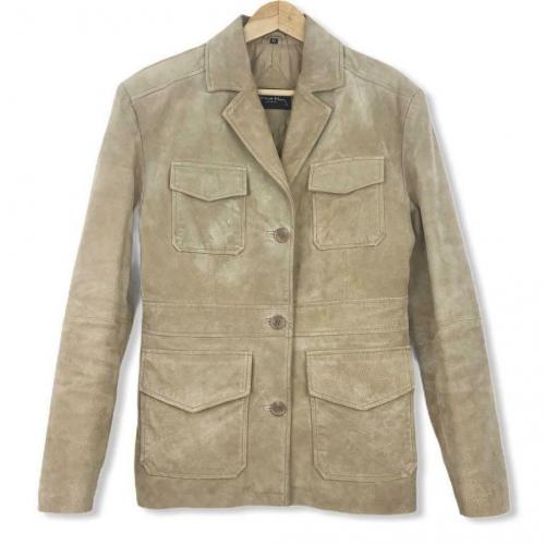 Veste femme courtly femme 100% cuir taille 42 L Large beige