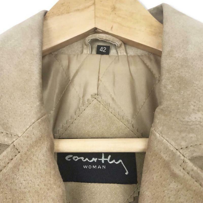 Veste femme courtly femme 100% cuir taille 42 L Large beige