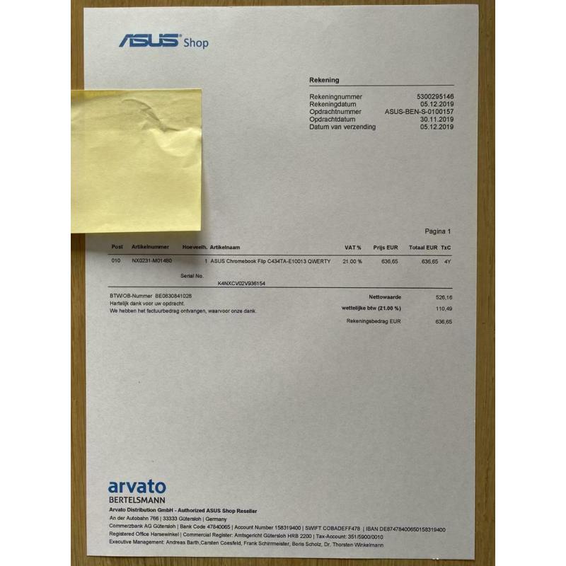 Chromebook Asus C434 Qwerty
