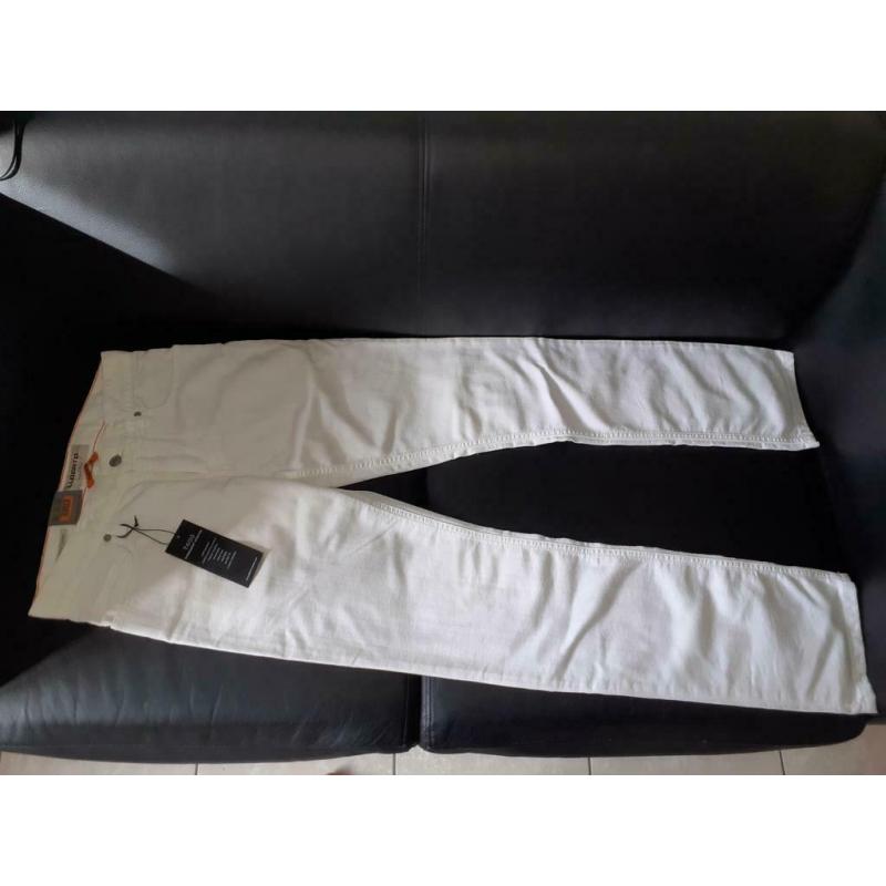 Alberto Jeans Pipe Regular Slim Fit T400 Blanc (4817-1975 -