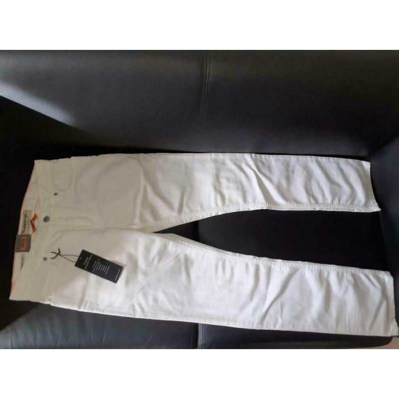 Alberto Jeans Pipe Regular Slim Fit T400 Blanc (4817-1975 -