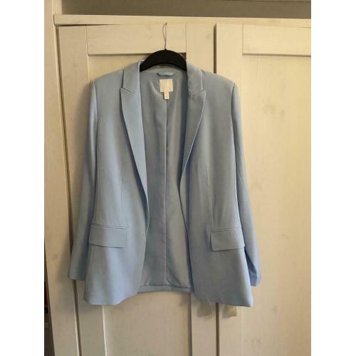 Pastelblauwe blazer medium