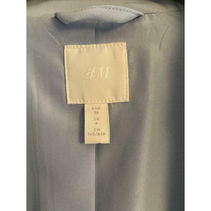 Pastelblauwe blazer medium