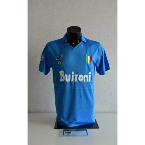 Chemise Napoli unique signée Diego.Maradona met.coa
