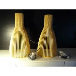 Houten design luchters - hanglampen NIEUW