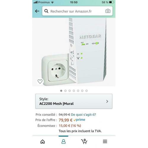 Répéteur wifi parfait état peu utilisé