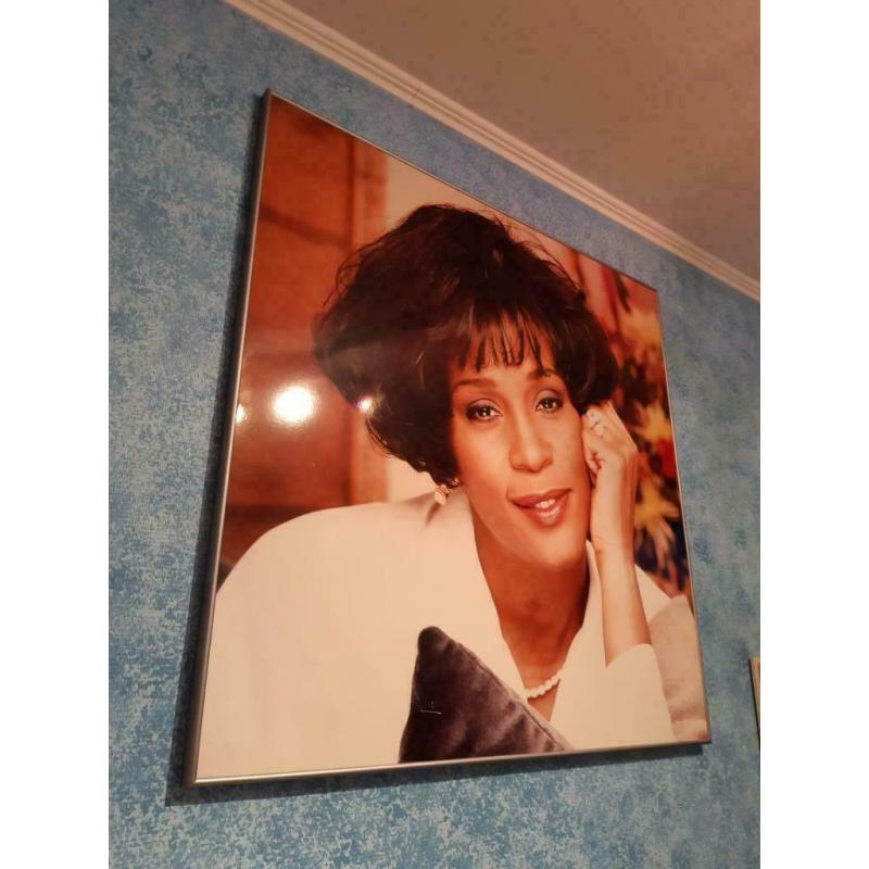 Cadre avec photo de Whitney Houston