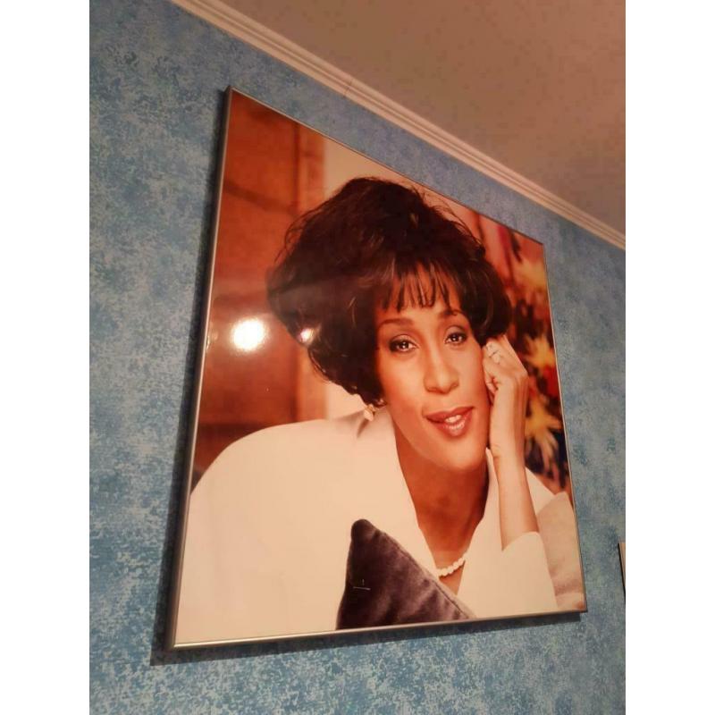 Cadre avec photo de Whitney Houston