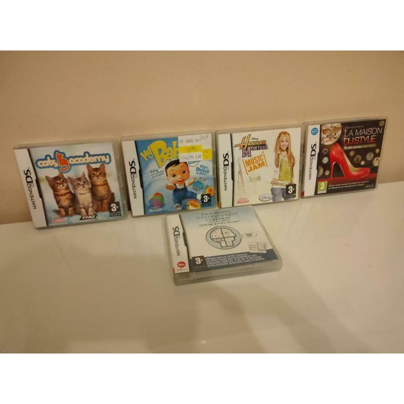 Lot de 5 jeux DS en parfait état